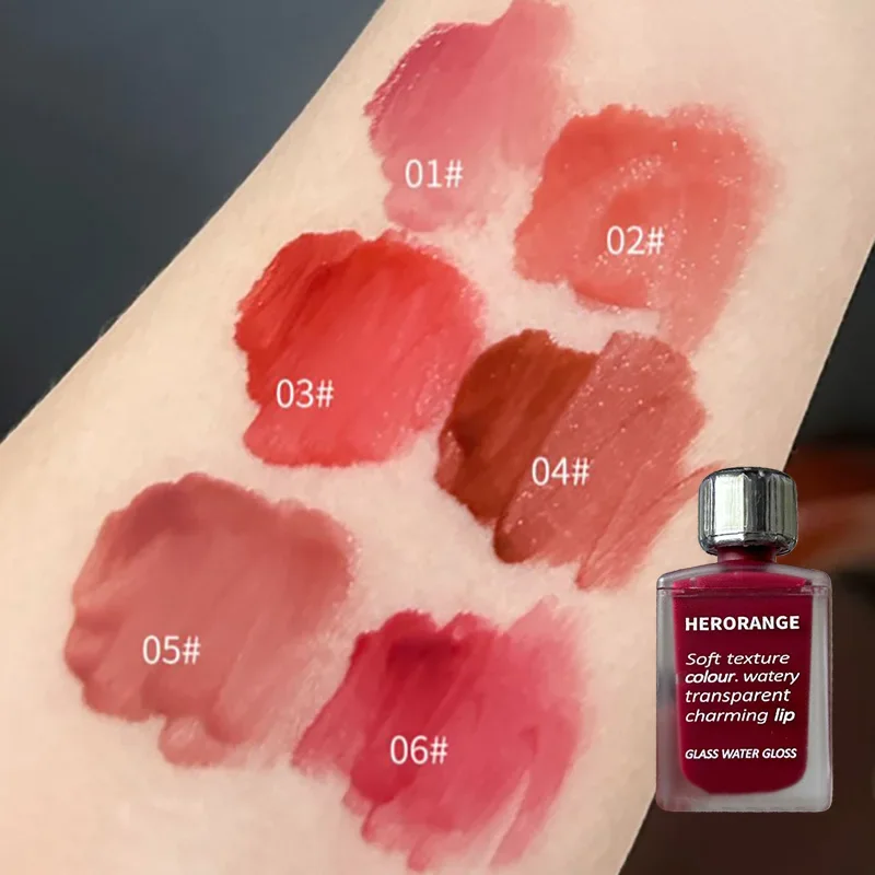 Punk Juice Red Lip Gloss Black Mirror Water Light Lip Glaze Jelly Glass Lip Oil Waterproof Lipstick Nude Clear Tint Makeup 5