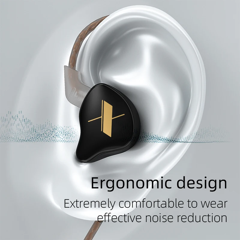 KZ Dynamic Earphones HIFI Bass Earbuds In Ear Monitor Headset