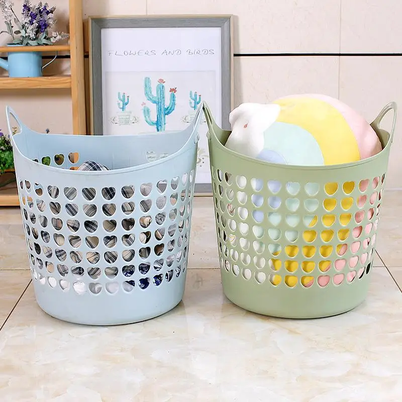 Large Size Batoom Laundry Basket Plastic Dir Clothes Storage Basket Toy Organizer Home Use Utili Basket Nordic Sle