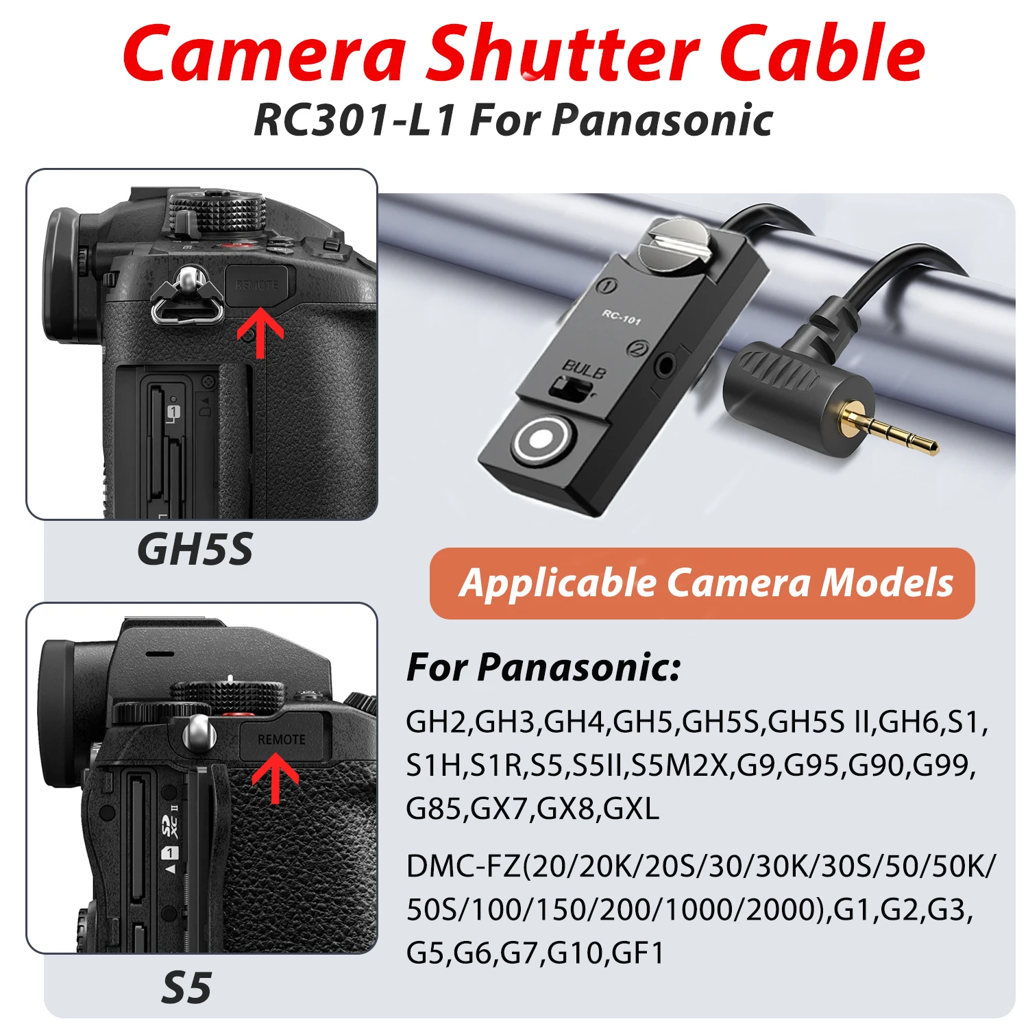 Camera Panasonic G7 Remote Control RC-101 L1 Remote Control