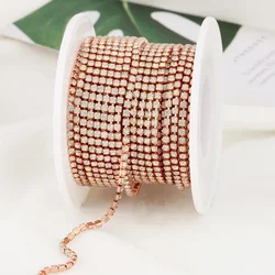 Opal Glass Rhinestone Trim in Pink, Green, and Blue - 1 Yard for DIY Wedding Dress Decoration (Rose Gold White Opal)