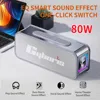Cyboris Portable Outdoor Bluetooth Speaker Stainless Steel Body Wireless Stereo Subwoofer IPX6 Waterproof BoomBox Card USB Play 1