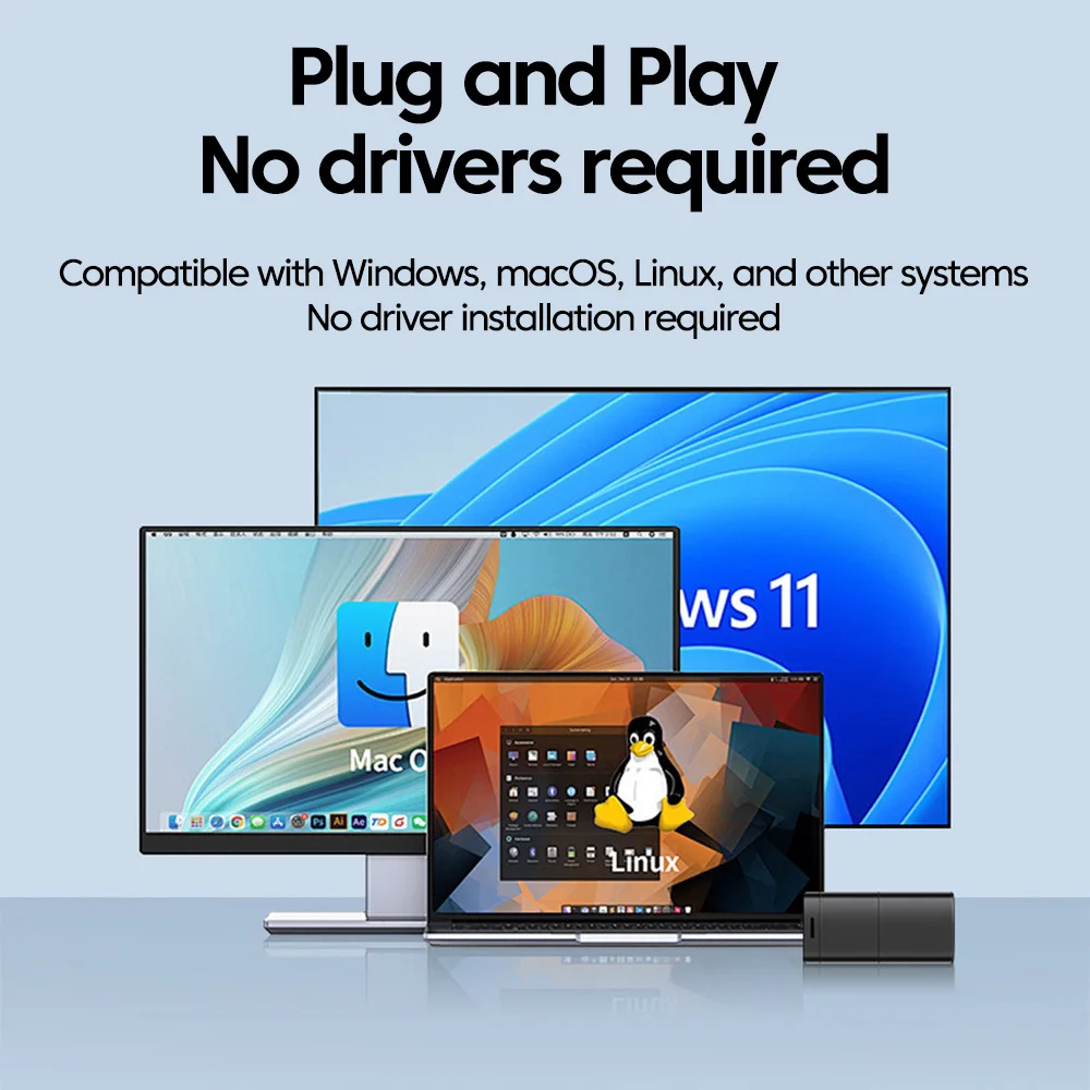 미니 TF 카드 리더 USB2.0-PC 노트북 액세서리용 TF 메모리 카드 어댑터 차량용 카드리더기의 고속 MicroSD