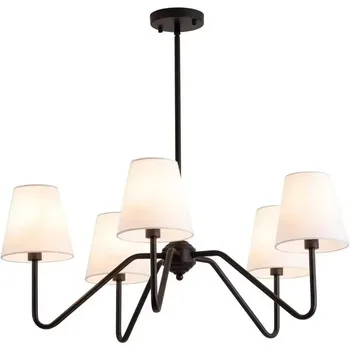 4/5/6 teste in ferro battuto americano semplice soggiorno personalità creativa stile industriale lampadario illuminazione decorativa