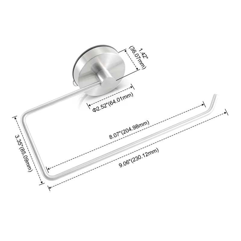 Self-Adhesive Toilet Paper Holder Bathroom Stainless Holder Toilet Punch-free Roll Paper Hook Kitchen Hook Storage