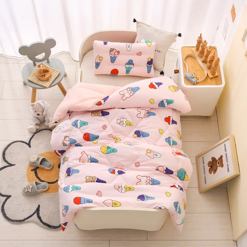 Baby Quilt Autumn and Winter Quilt Core Washed Cotton Nap Cartoon Air Conditioning Thickened Washable Class A