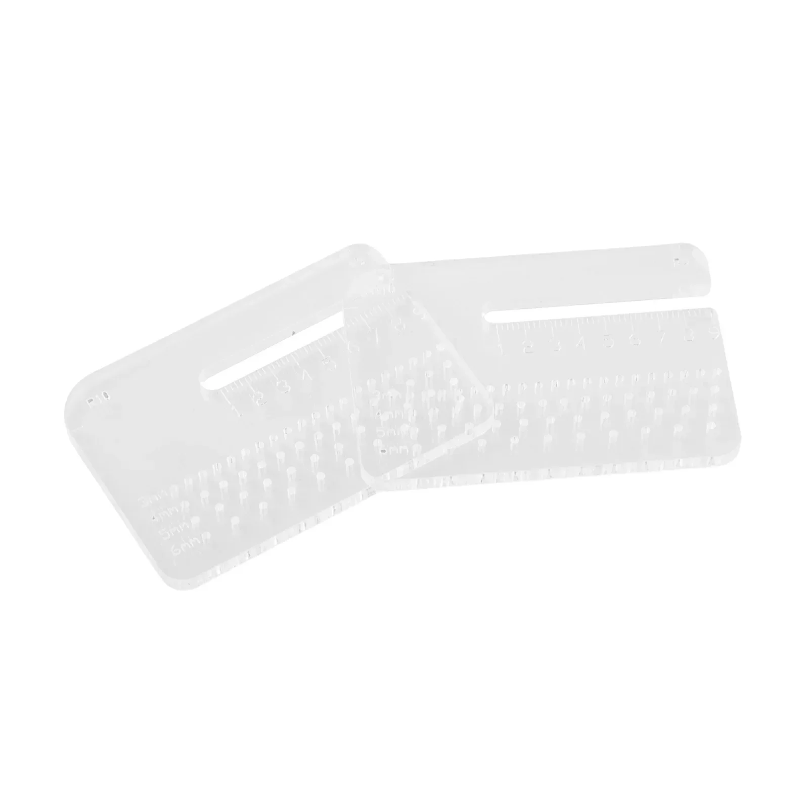 2pcs Transparent Acrylic Punching Aid Plate Versatile Cutting Tool Leather Stitching Leathercraft Tool Sewing Accessories