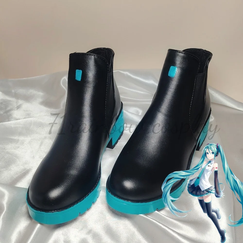 Cosplay Shoes Fur Boots Anime Mikku JK Formula Cosplay Shoes Miku Cosplay Boots