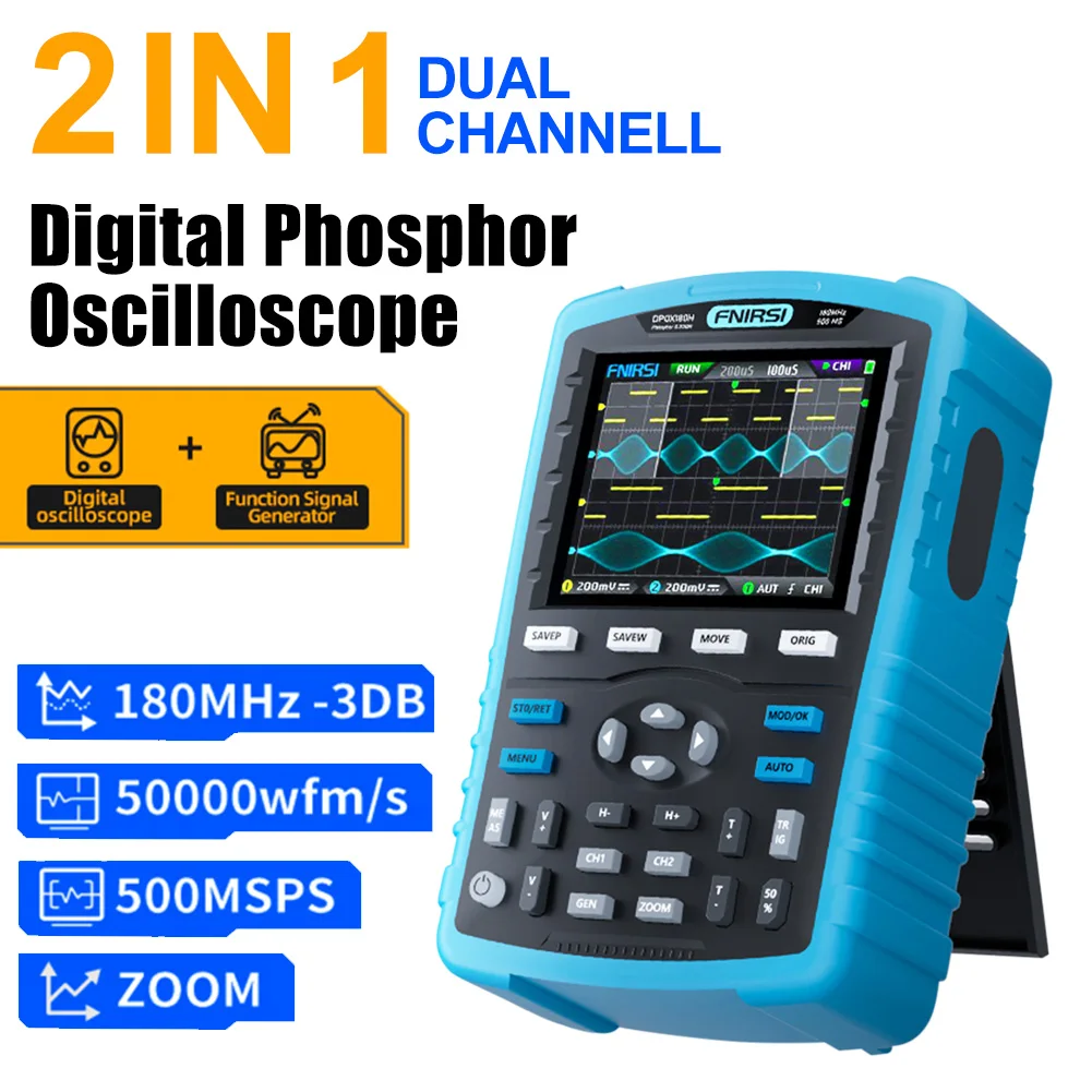 FNIRSI DPOX180H Handheld Phosphor Digital Oscilloscope 180MHz 3DB
