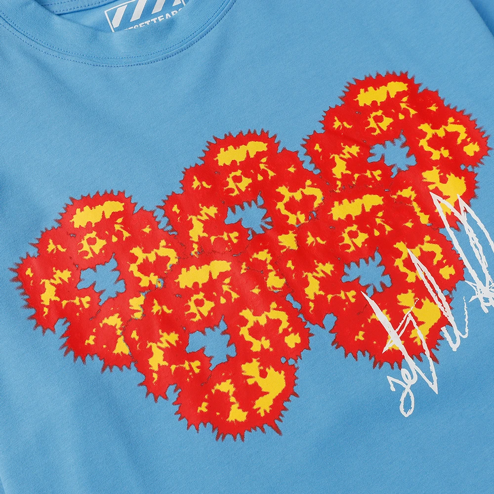 2024. gada jauns vasaras kokvilnas liesmas kapoka apdrukas krekls ar īsām piedurknēm vīriešu t-krekli ar izgriezumu kakla daļā, lielizmēra unisex T-krekls, ielas apģērbs_voghion.com