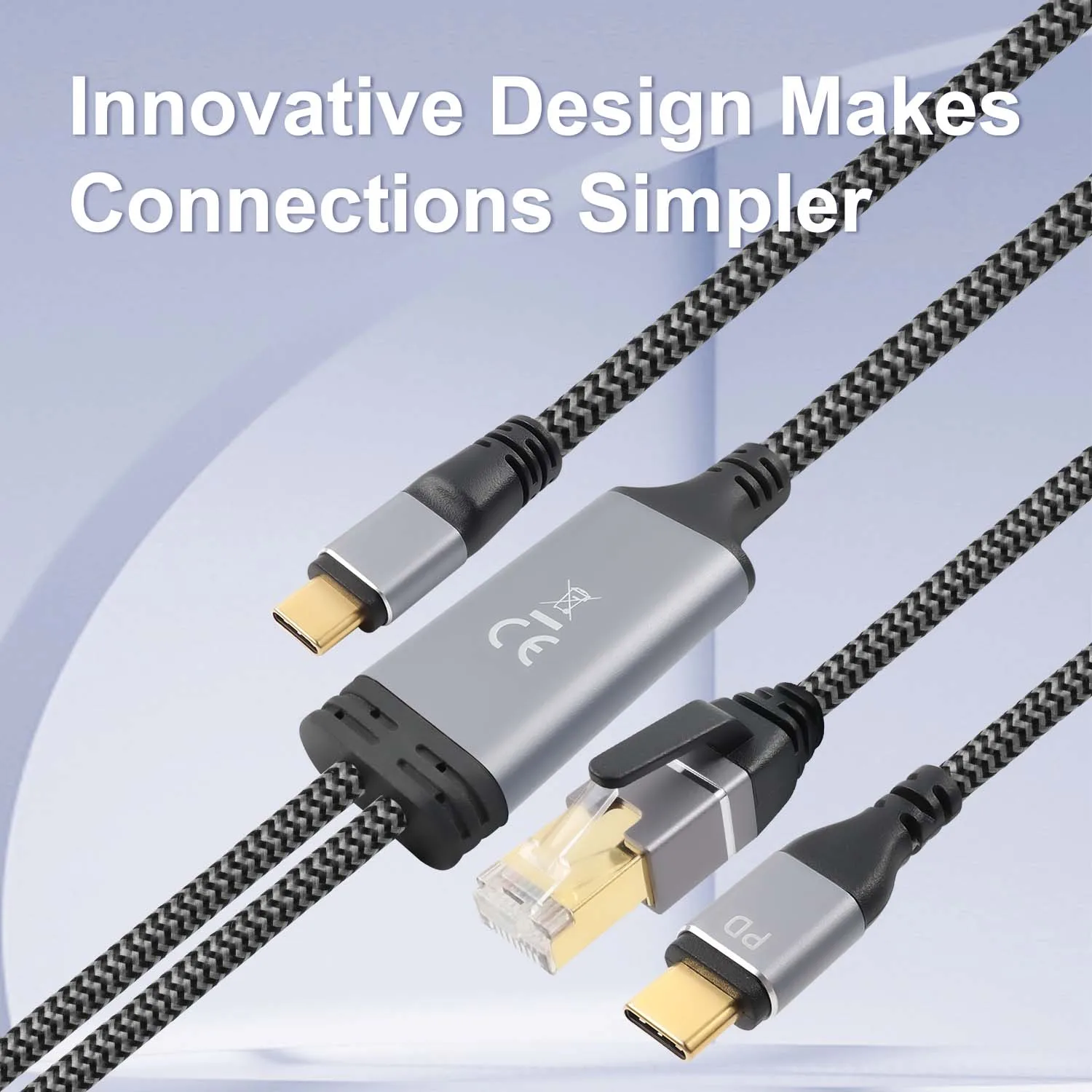 Ethernet cable ethernet adapter USB C to Ethernet Cable 1Gbps Gigabit Type C to RJ45 LAN Network Adapter 100W PD for PC Laptop MacBook