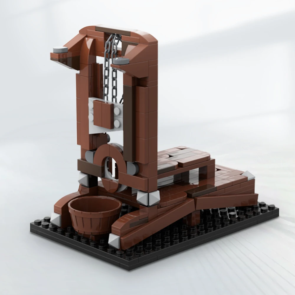 

MOC 144876 инструменты для строительства гильотины, модель гильотины, военное оружие по умолчанию, нож-карамбит, игрушка «сделай сам», подарок для детей