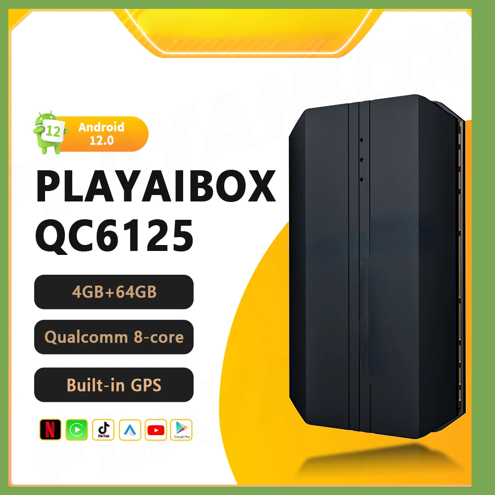 Playaibox carplay ai caixa android 12.0 sistema sem fio android netflix