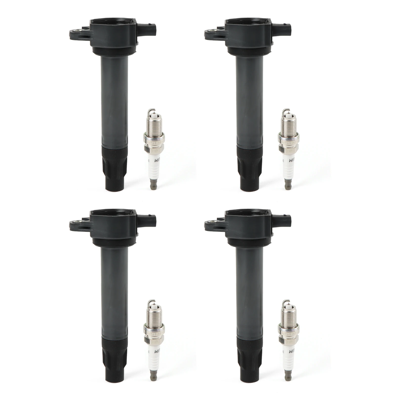 

4pcs 4606824AB 4606824AC Brand New Ignition Coil +4pcs Iridium Spark Plugs For Dodge Journey & Jeep Compass 2L 2.4L UF557