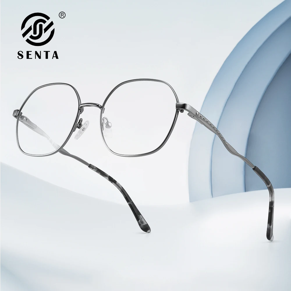 

Senta Prescription Glasses Anti Blue Light Luxury Eyeglasses Fashion Round Minus Glasses Woman Trend Myopia oculos Free Shipping