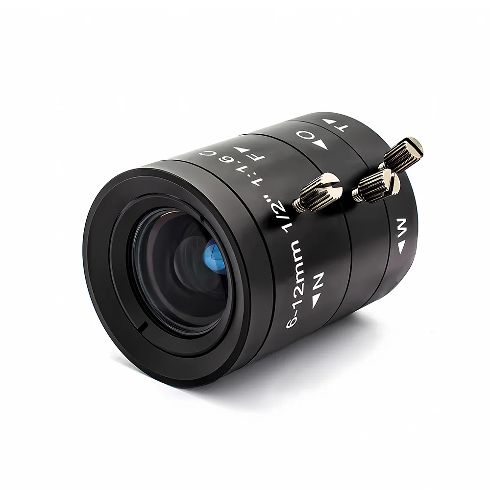 No Distortion Lens 6-12mm High Quality Varifocal Lens C Mount 1/2" Format F1.6 A