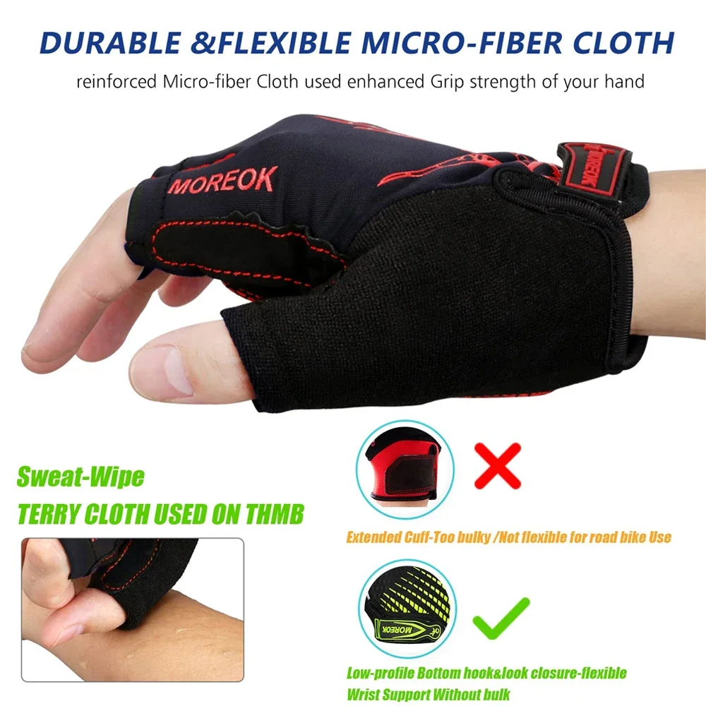 Bike Gloves 5MM SBR Pads Mountain Bike Gloves Breathable Bicycle Gloves Non-slip Road Biking Cycling Glove for Men Women 4