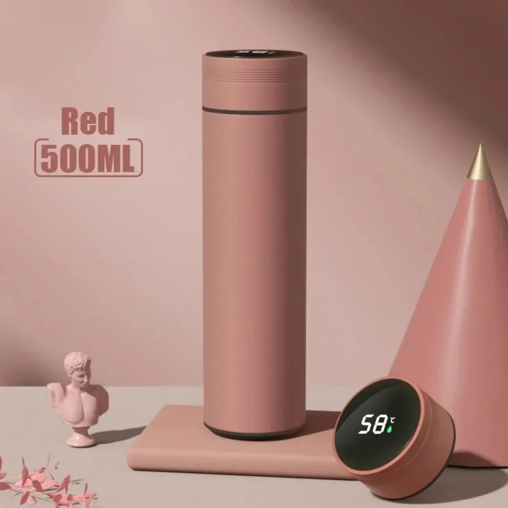Smart Digital Temperature Display 500ml Stainless Steel Thermos Cup - Long-lasting Heat Retention