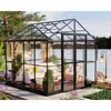 Aluminum Polycarbonate Greenhouse with Ventilation and Rain Gutter, Double Swing Doors with Hook, Greenhouses 2
