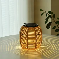 Solar Landscape Lamp 600mAh Imitation Rattan Yard Lantern Waterproof Lighting Ornaments Home Decor for Bedroom Outdoor  Backyard 1