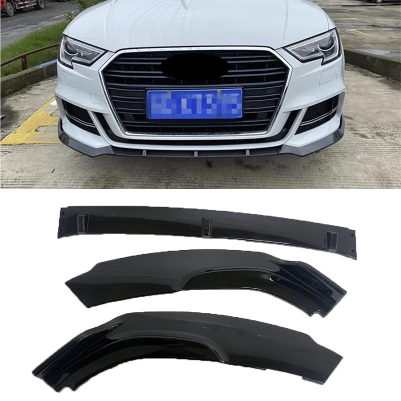 아우디 A3 8V S3 S-라인 2017 2018 2019 2020 자동차 프론트 범퍼 스플..