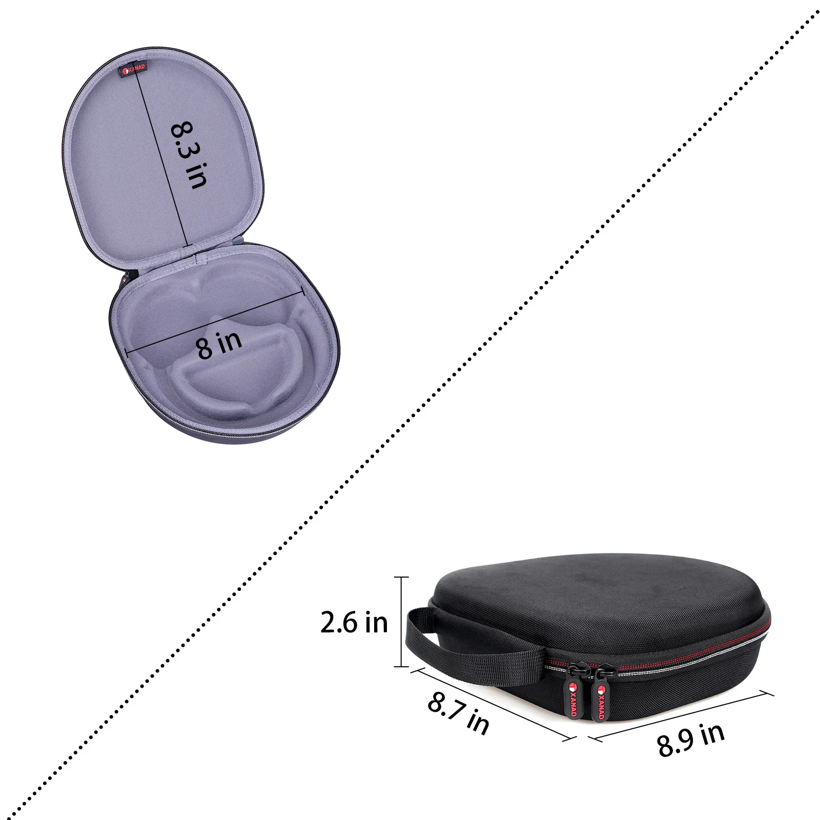 XANAD EVA Hard Case for Sony WH-XB900N Wireless Noise Canceling Extra Bass Headphones Protective Carrying Storage Bag(only case)