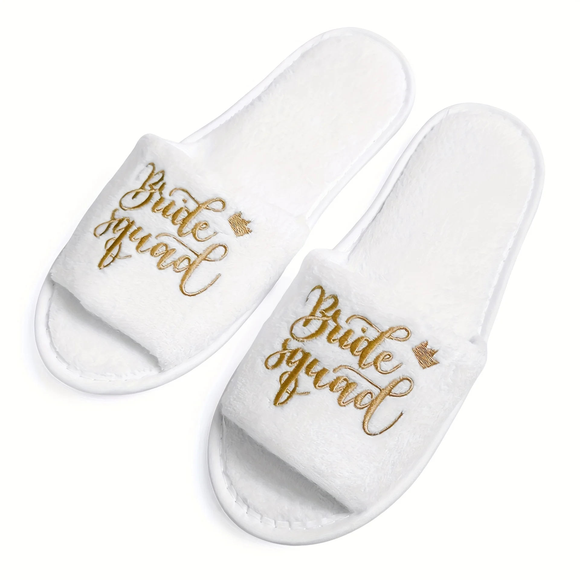Bridal Party Slippers Set, With Embroidery, Lightweight Cozy Soft Sole Flats, for Brides, Bridesmaids, Guests & Bachelorettes 5