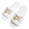 Bridal Party Slippers Set, With Embroidery, Lightweight Cozy Soft Sole Flats, for Brides, Bridesmaids, Guests & Bachelorettes 5