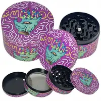 50mm Metal Bleach herb Grinder 4-Layer Spice Crusher pepper Mill Mortar Pernida Raw grass Tobacco Grinder Cigarette Accessories 1