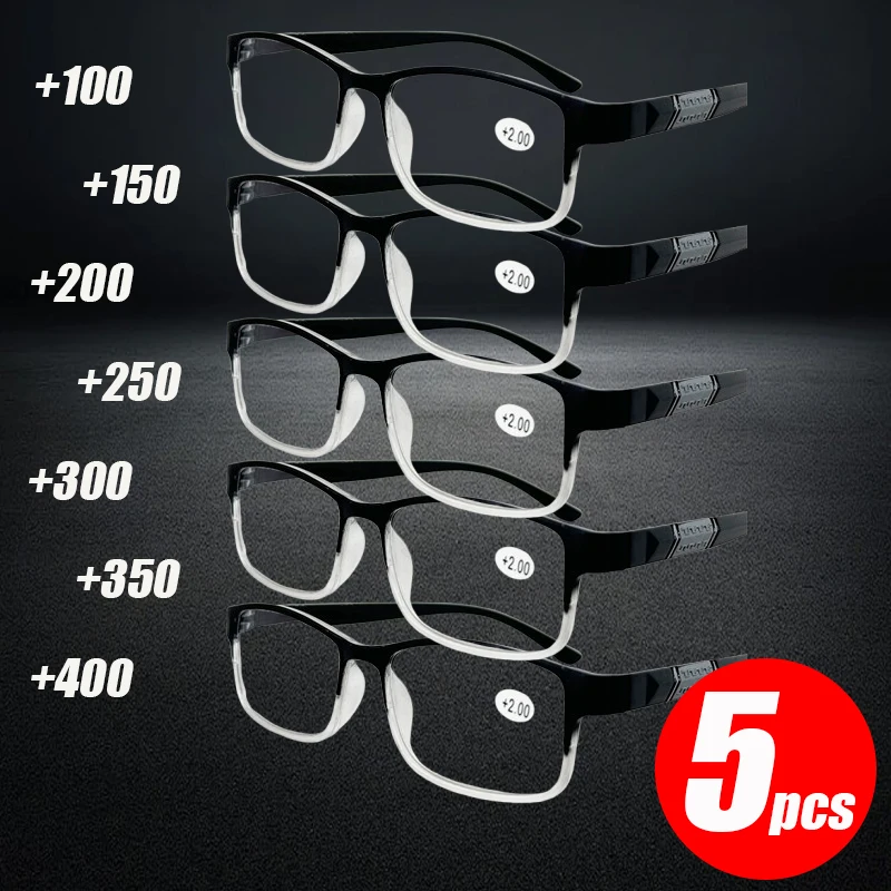 Anti Blue Light Magnifying Reading Glasses for Men, Diopter +1.0 to +4.0