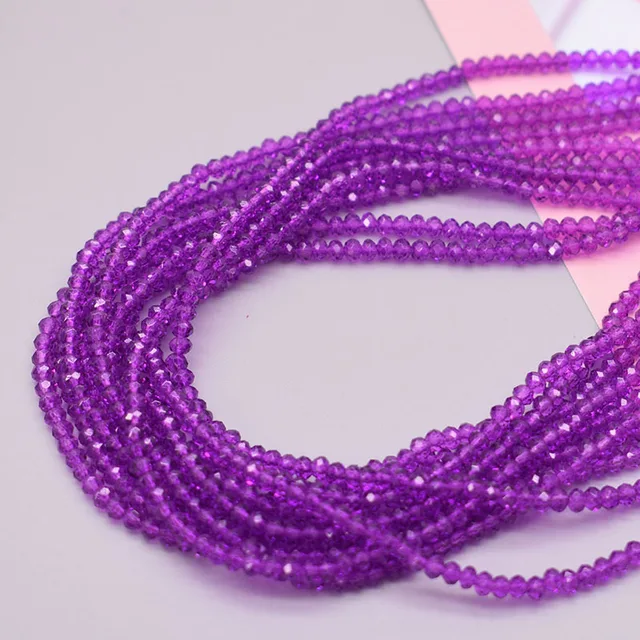 New 2x3mm Dyeing Loose Spacer Czech Beads Crystal Faceted Rondel Glass Beads for Jewelry Making Jewelry DIY Accessories 11 2mm 170pcs