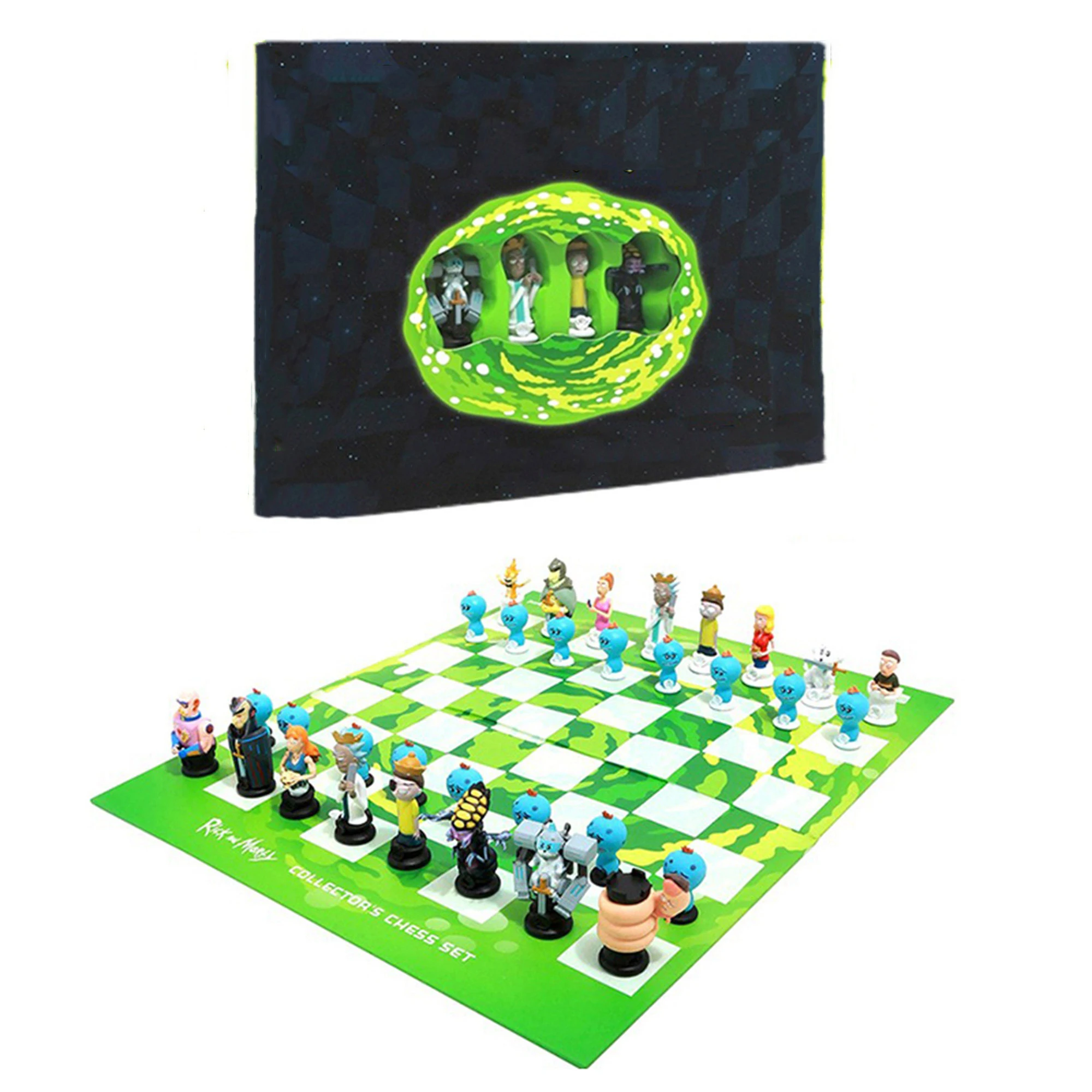 Conjunto de xadrez personagem de desenho animado, jogo de quebra