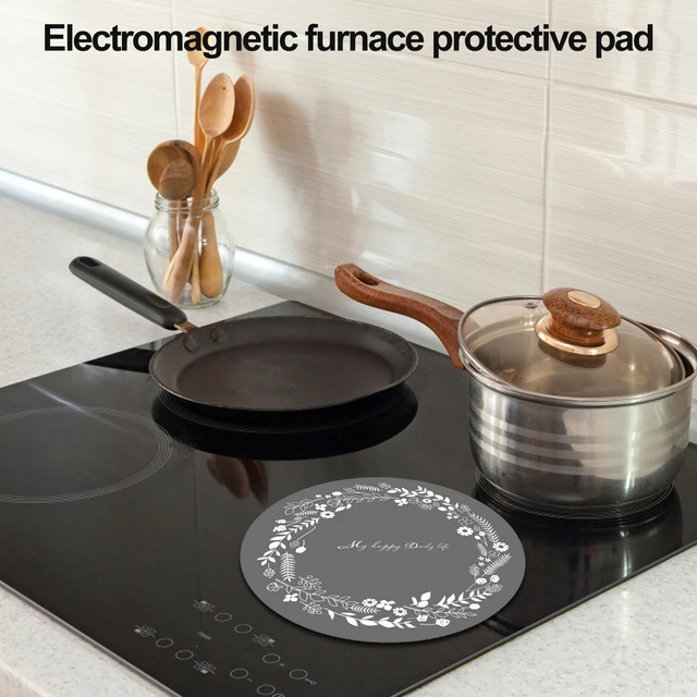 Stove Mat Pad Fiberglass Induction Cooktops Magnetic Non-slip Silicone  Scratch Protector Heat Resistance For Induction