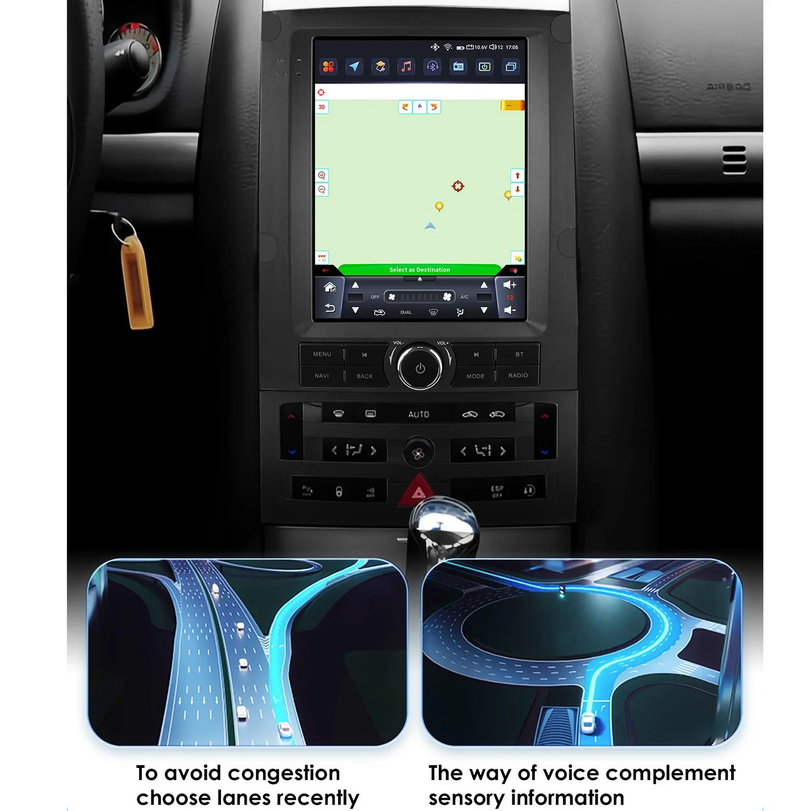 Radio para Auto Hizpo para Peugeot 407 SW 2004-2011, 407 Coupé, Multimedia, CarPlay, Android Auto, GPS, Bluetooth, WIFI, FM, RDS, Autoradio, Pantalla Inteligente de 9.7 Pulgadas Estilo Tesla, Pantalla QLED, Unidad Principal Automotriz, Navegación, 5G WIFI, DSP, ADAS, USB, DVR, SWC, BT 3