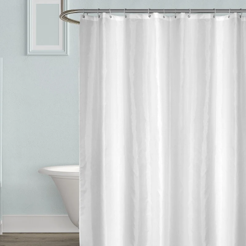 Shower Curtains Bath Curtain For Bathroom With 12pcs Plastic Hooks