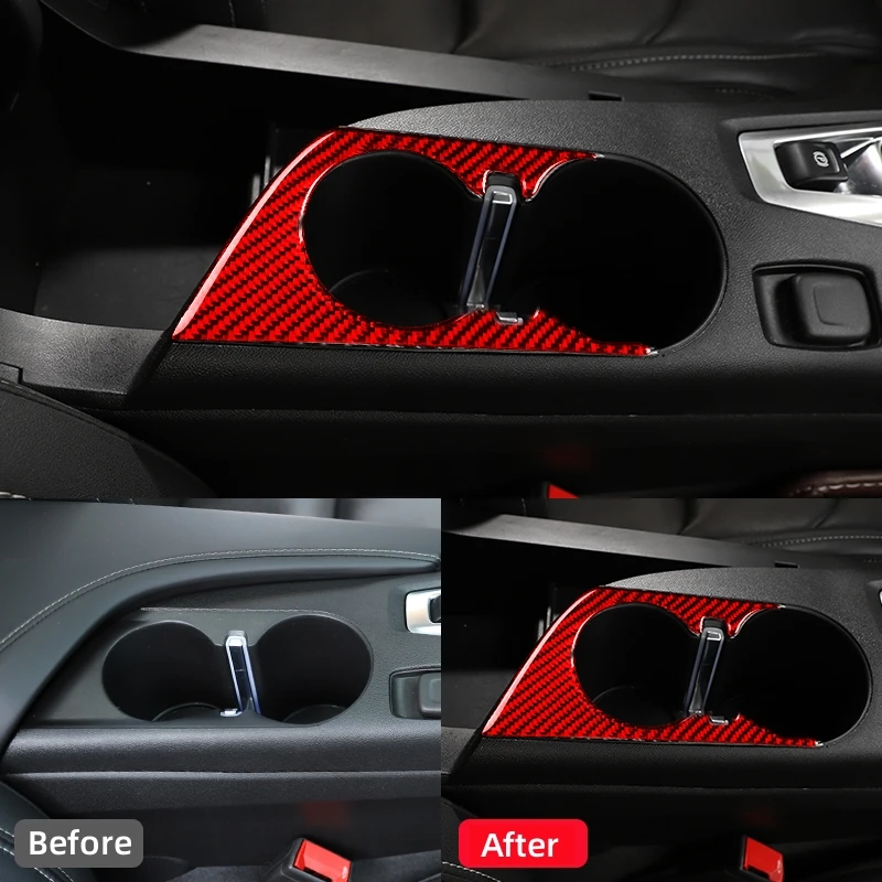 Real Carbon Fiber Interior Cup Holder Panel Frame Cover for Chevrolet Camaro 2017–2022 description 10