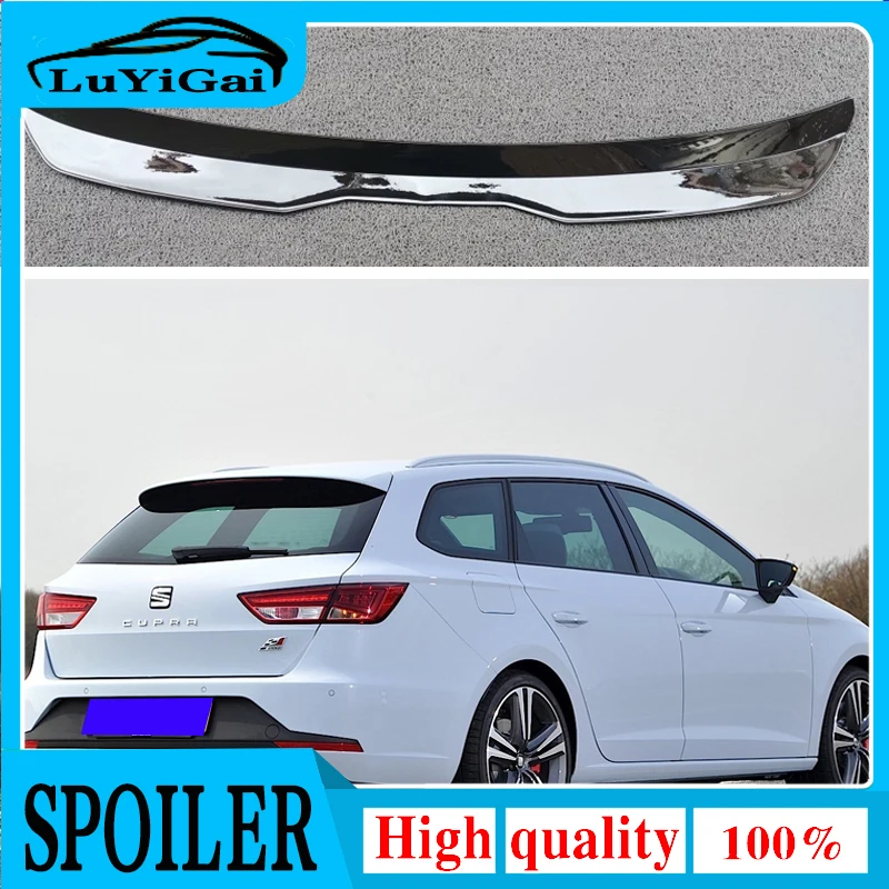 Aleron Seat Leon St Cupra Mk3 Roof Spoiler Wing For Seat Leon Cupra Mk3 2013 - 2021 Carbon Color Rear Top Spoiler Wing Extension