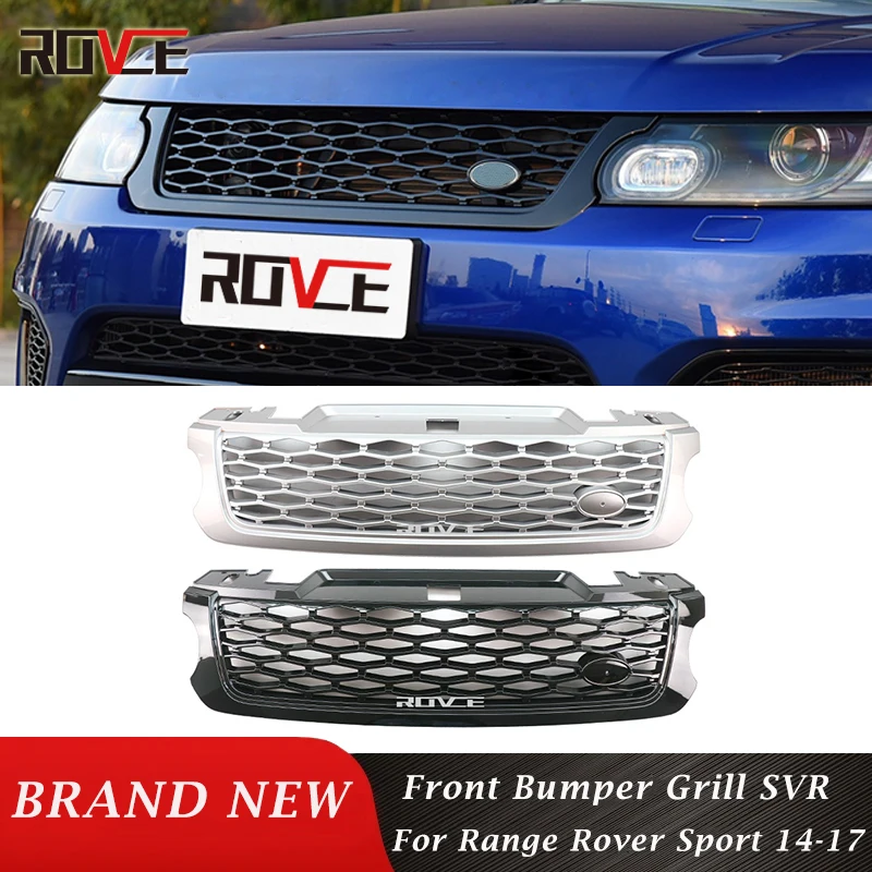 

Решетка переднего бампера ROVCE, средний сетчатый гриль для Land Rover Range Rover Sport SVR L494 2014-2017 LR062238, автомобильные аксессуары