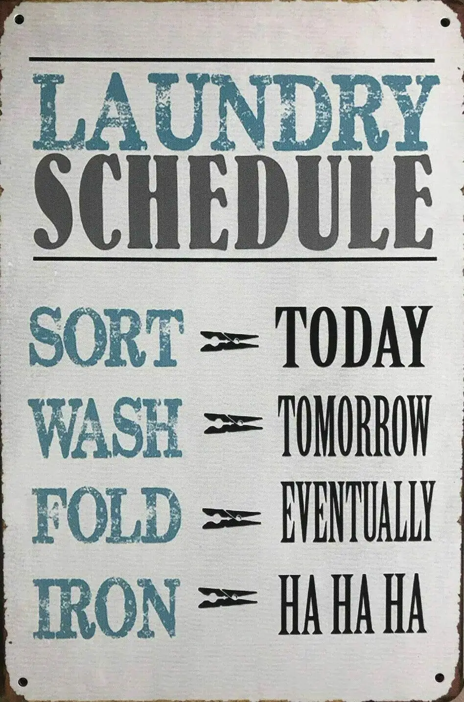 

nobrand Laundry Series Sign Home Decor Retro Wall Decor Garage Kitchen Bar Poster Metal Sign Tin Signs-Metal Tin Signs, Home Ki