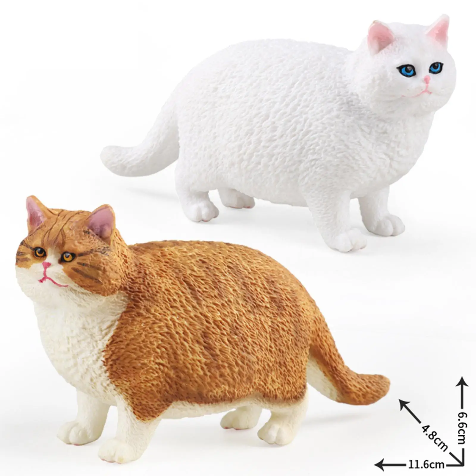 

Lifelike Cat Figure Model Toy Fine Workmanship Collection Simualtion Cat Figure Desktop Ornament for Cat Lovers Balcony Gift