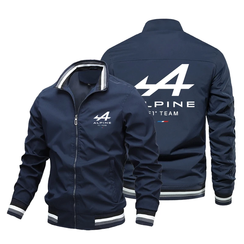 

New Alpine F1 Team Zipper Jacket Sportswear Outdoor Carsweater Jacket Alpine Men's Jacket Men's Pocket Casual Spring and Autumn