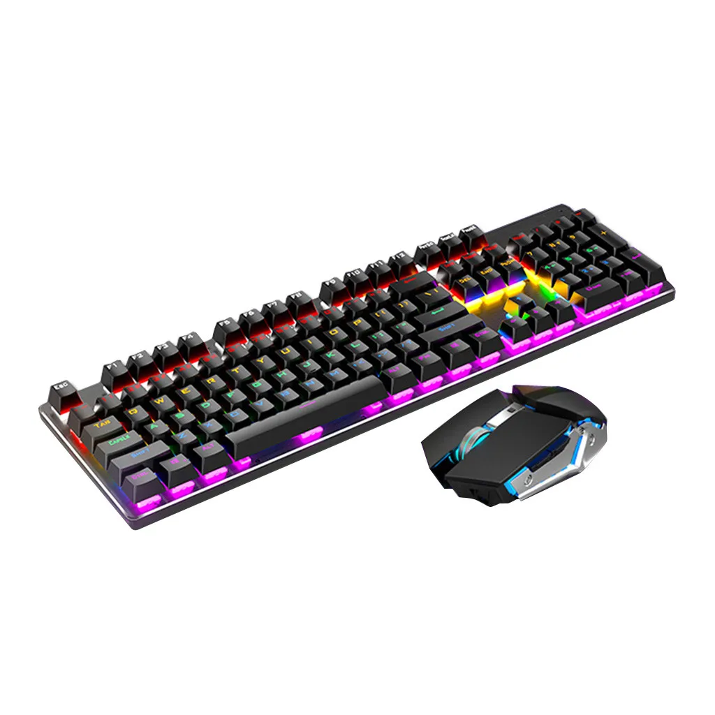 best pc mouse Free Shipping Ouhaobin X200 Dual Mode Key Ergonomic Game Wireless Mix Backlit Mechanical Panel Keyboard For Laptop Desktop Pc led gaming mouse Mice