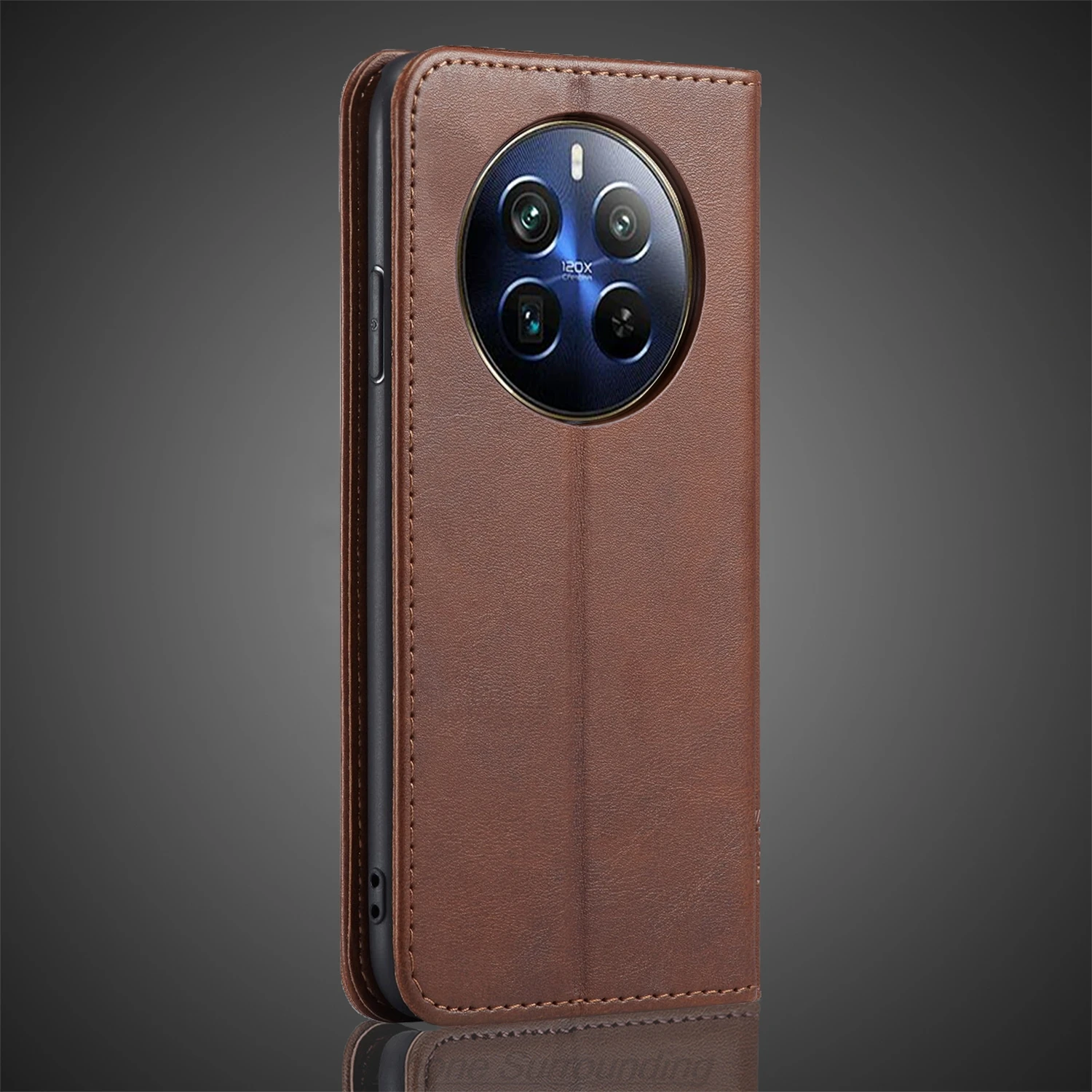 OPPO Realme 가죽 케이스, Realme 12 Pro plus, Realme12 Pro + 플립 케이스, 홀스터 마그네틱 어트랙션 커버, 지갑 케이스, Fundas Coque