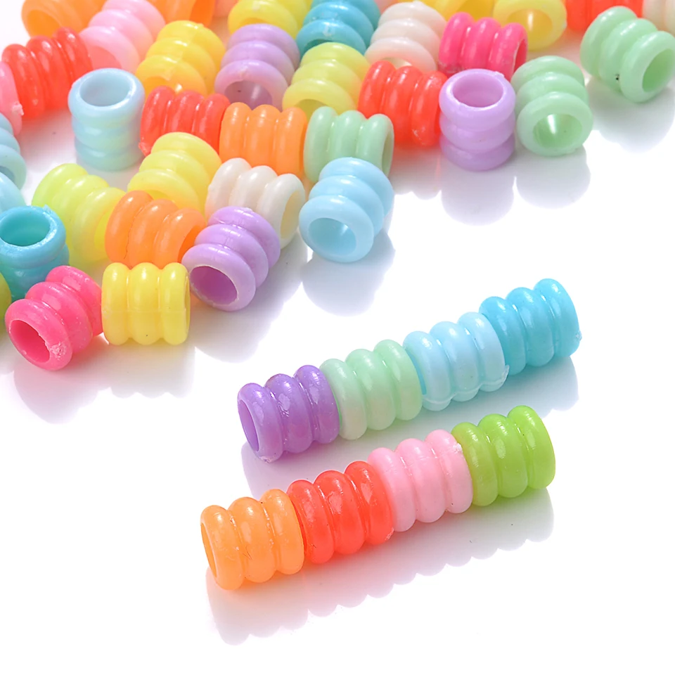 beadia 300 pezzi Perline distanziatrici rotonde in acrilico da 8 mm, colori casuali, adatte per la realizzazione di gioielli fai-da-te e accessori come cinturini per telefono, collane - Product Video
