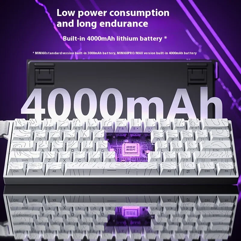 AULA Mini60HE 마그네틱 스위치 기계식 키보드 8000Hz 0.01mmRT RGB 무선 트라이 모드 맞춤형 게이밍 키보드 PC E-스포츠 선물