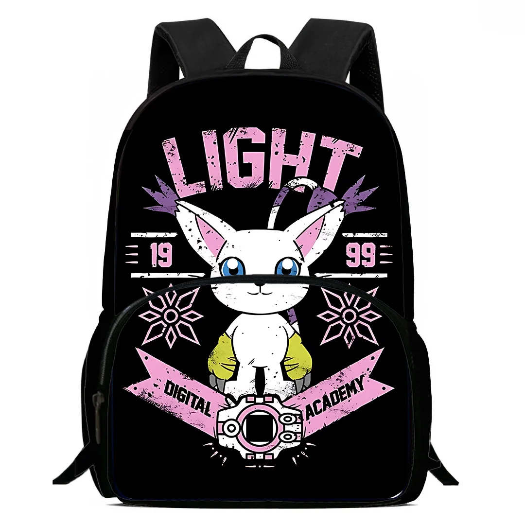 thumbnail image 1 of Mochilas de dibujos animados Digimon para niños, niñas y niños, regalo de cumpleaños para estudiantes, mochilas escolares para niños, mochila duradera de gran capacidad para acampar, 1 of 5