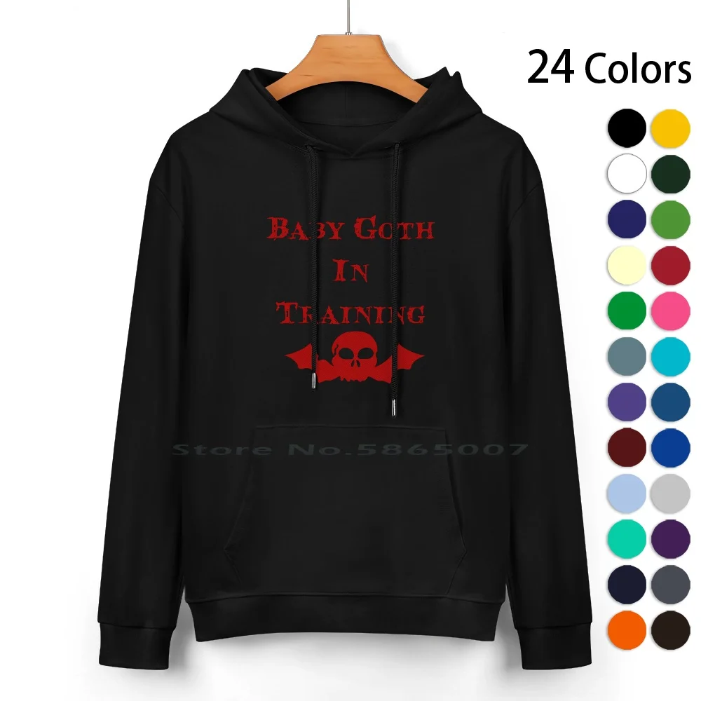 

Baby Goth In Training-Kids Pure Cotton Hoodie Sweater 24 Colors Baby Training Gothic Different Unisex Boy Girls No Pink Humour