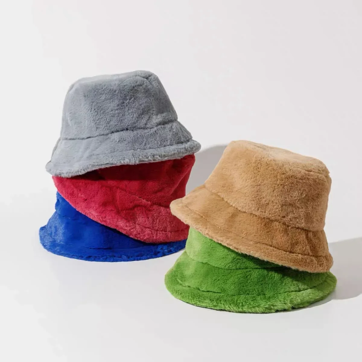 Autumn Winter Women Bucket Hat Soft Faux Rabbit Fur Panama Casual Hat,women bucket hat,women hat,bucket hat