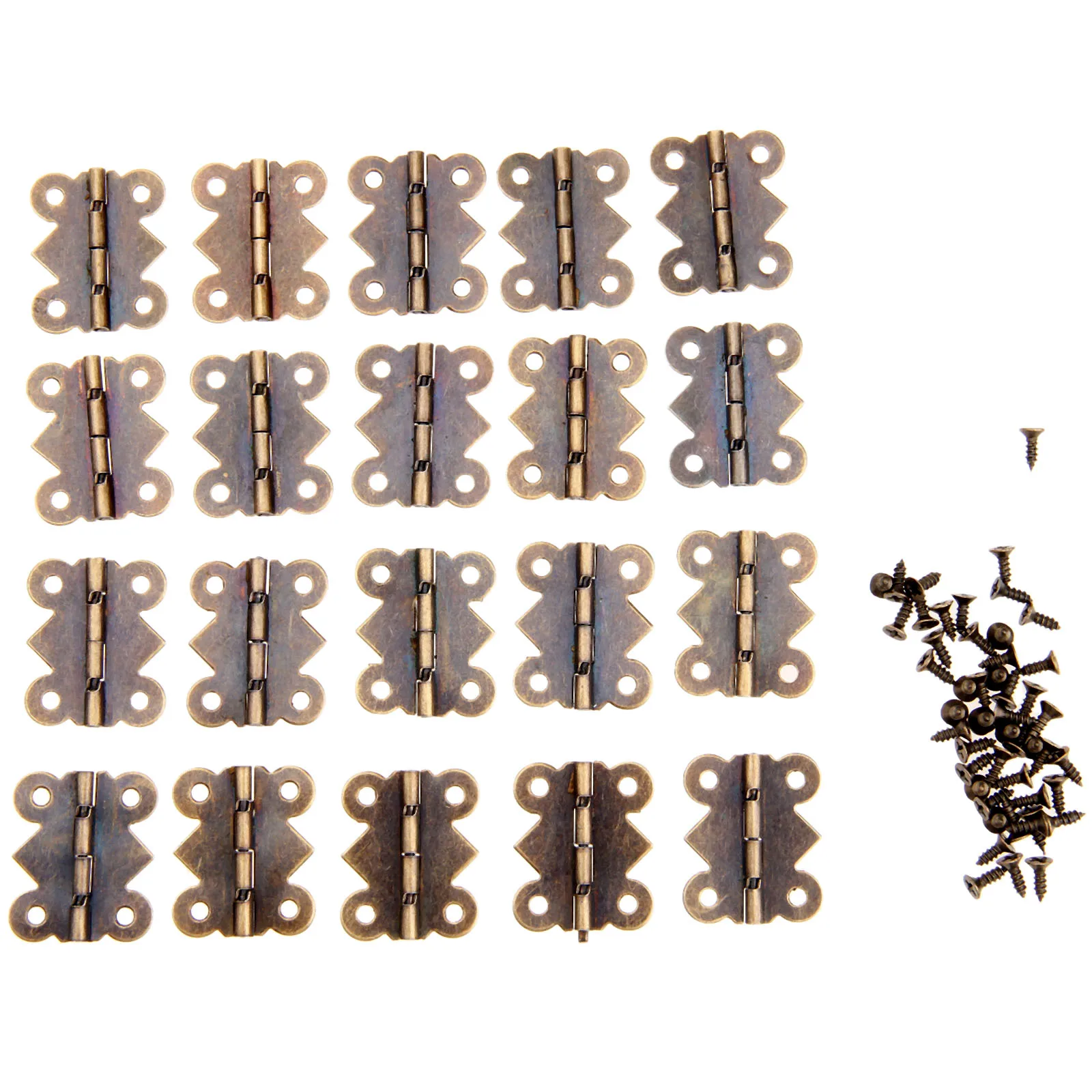 

20 Pcs 25*20mm Mini Antique Cabinet Hinges Furniture Accessories Jewelry Box Hinge Furniture Fittings