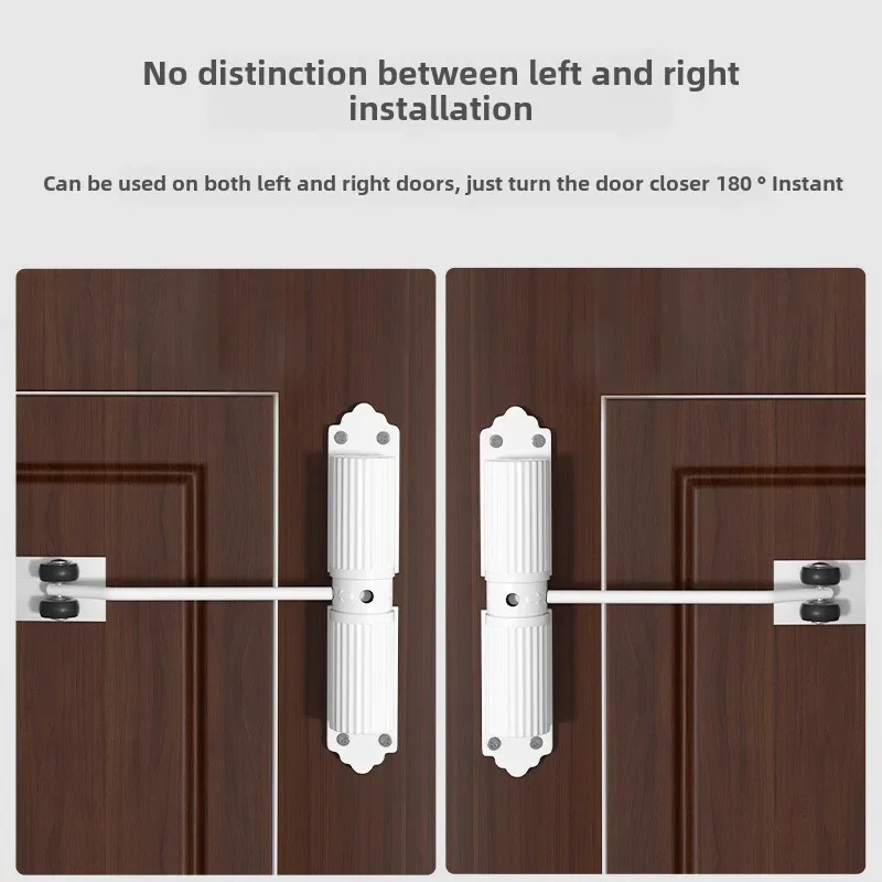 Automatic Adjustable Closer Surface Mounted Automatic Heavy Duty Safety Spring Closer for Interior Exterior Door 1 Set